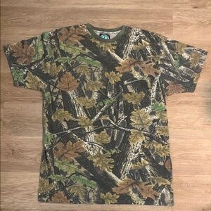 Green and Brown Camouflage Short Sleeve Tee